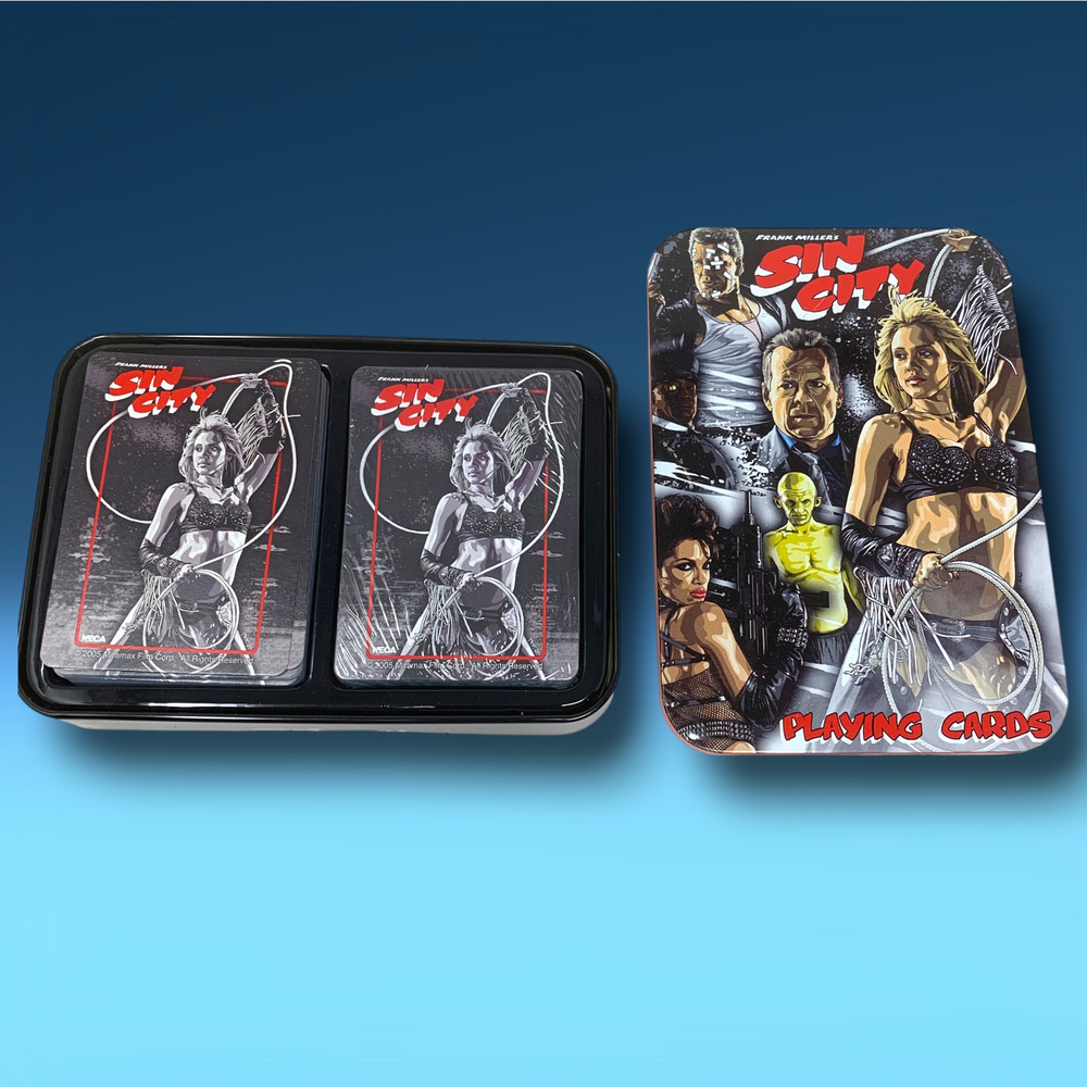 NEW Sin City by Frank Miller Playing Cards 2 Decks Collector Tin Open Box
